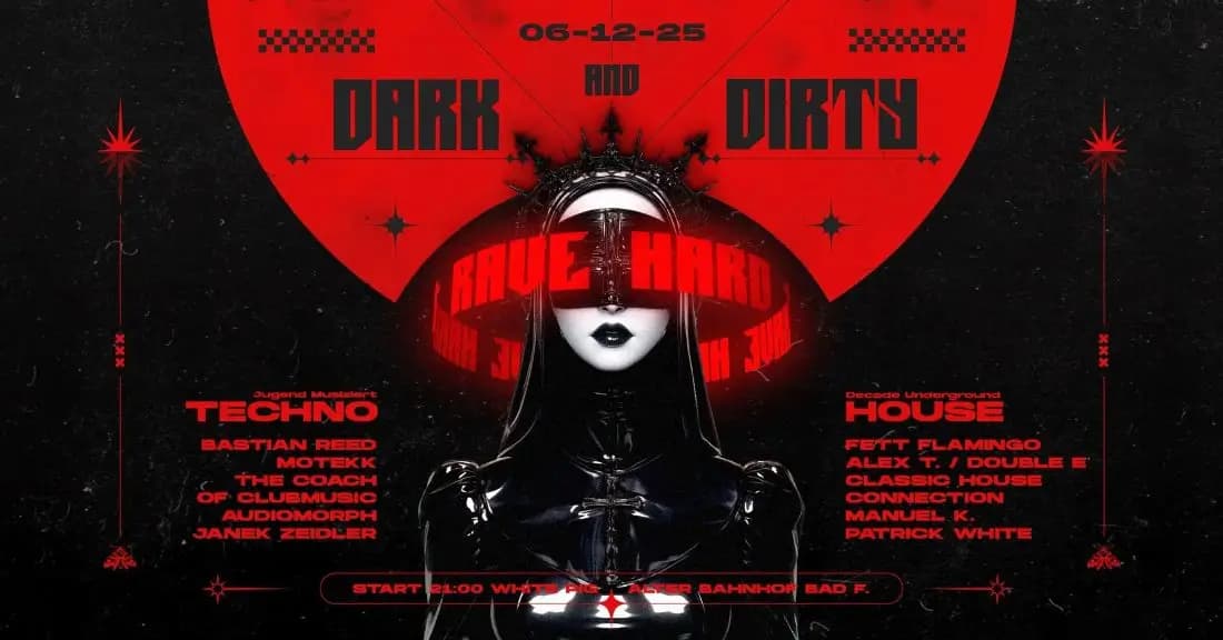 Dark & Dirty Rave im White Pig Bad Frankenhausen | 06. Dez 2025 – 4AM TECHNO