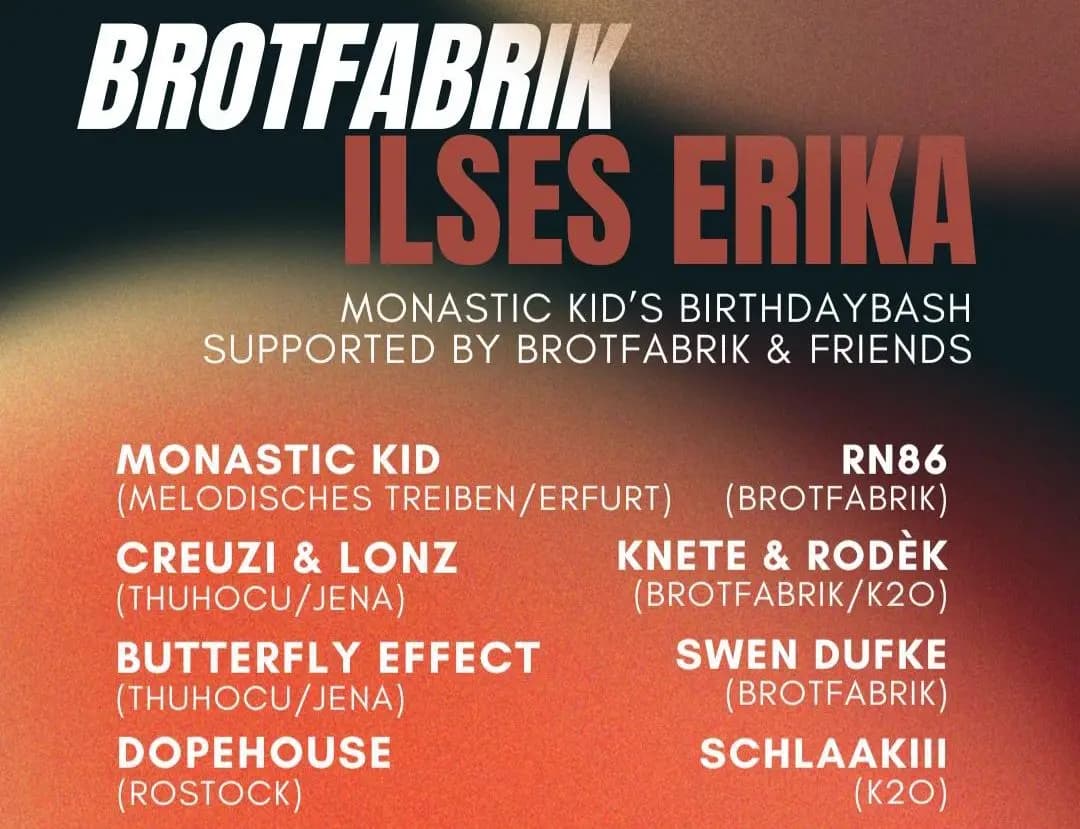 Flyer: BROTFABRIK meets MELODISCHES TREIBEN – Leipzig – 4AM Techno Event