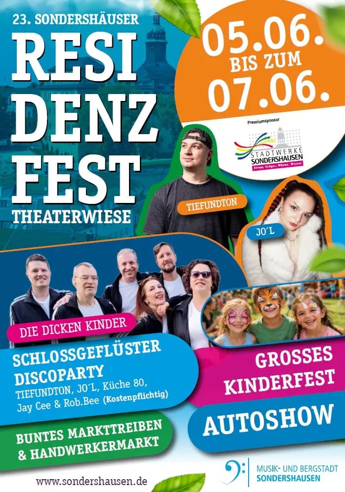 Flyer: 23. Residenzfest – Sondershausen – 4AM Techno Event