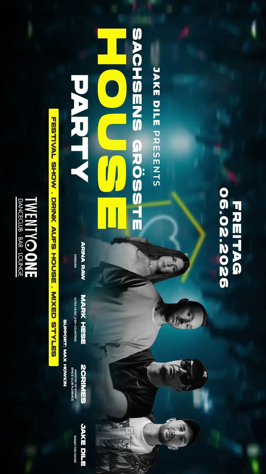 Flyer: Sachsens grösste HOUSE PARTY – Leipzig – 4AM Techno Event