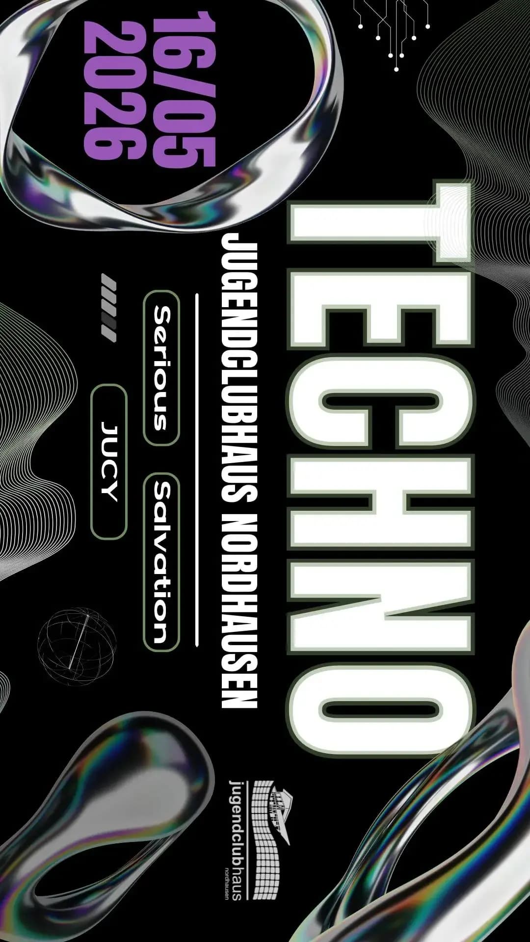 Flyer: Techno im JUCY – Nordhausen – 4AM Techno Event