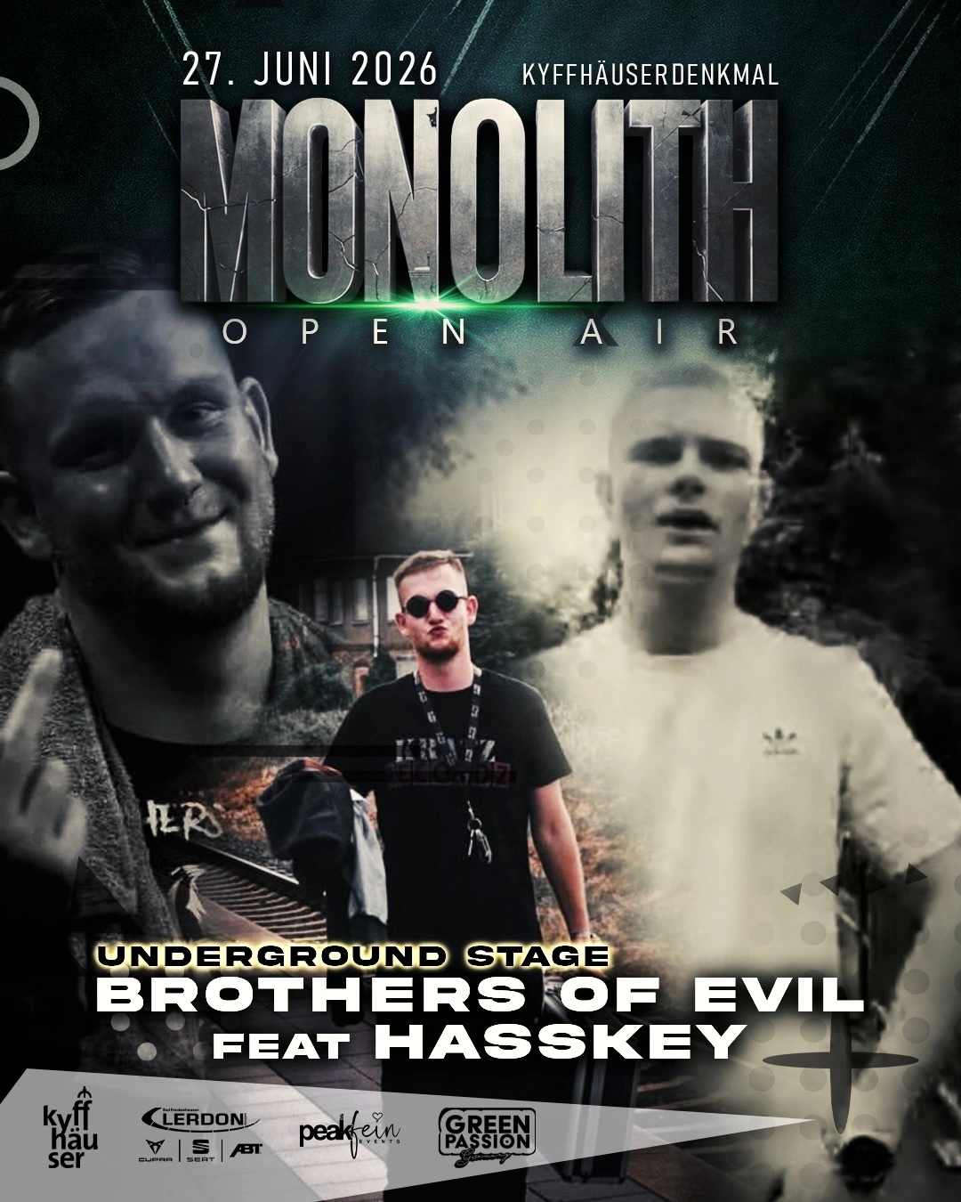 Techno und Hardtekk DJs beim Monolith Open Air auf der Bühne